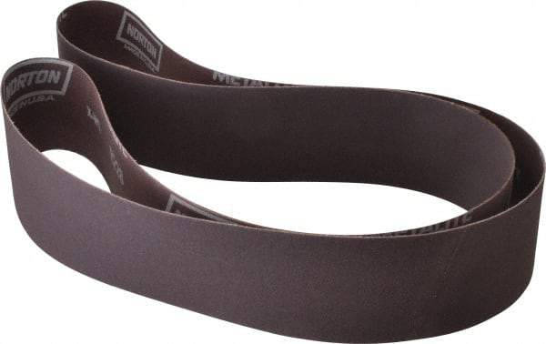 Norton - 2-1/2" Wide x 60" OAL, 120 Grit, Aluminum Oxide Abrasive Belt - Aluminum Oxide, Fine, Coated, X Weighted Cloth Backing, Series R228 - All Tool & Supply