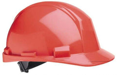 North - ANSI Type II, Class E Rated, 4-Point, Pin Lock Adjustment Hard Hat - One Size Fits Most, Orange, Standard Brim - All Tool & Supply