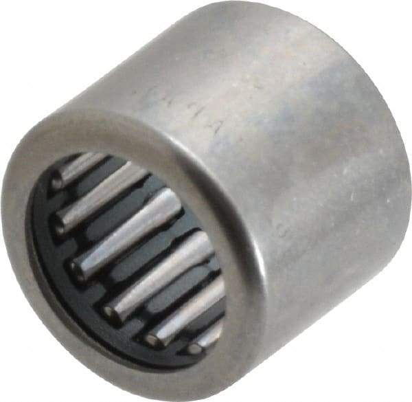 IKO - 0.394" Bore Diam, 1,240 Lb. Dynamic Capacity, 10 x 14 x 12mm, Caged, Open End, Shell Needle Roller Bearing - 0.551" Outside Diam, 0.472" Wide - All Tool & Supply