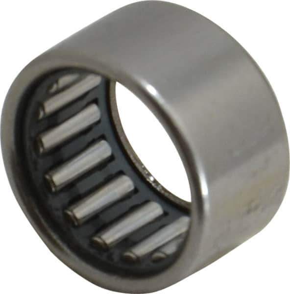 IKO - 0.591" Bore Diam, 1,780 Lb. Dynamic Capacity, 15 x 21 x 12mm, Caged, Open End, Shell Needle Roller Bearing - 0.827" Outside Diam, 0.472" Wide - All Tool & Supply