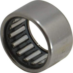 IKO - 0.591" Bore Diam, 1,780 Lb. Dynamic Capacity, 15 x 21 x 12mm, Caged, Open End, Shell Needle Roller Bearing - 0.827" Outside Diam, 0.472" Wide - All Tool & Supply