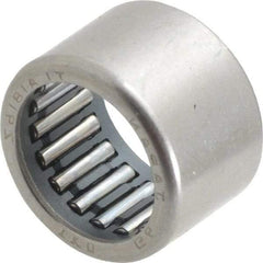 IKO - 0.709" Bore Diam, 2,600 Lb. Dynamic Capacity, 18 x 24 x 16mm, Caged, Open End, Shell Needle Roller Bearing - 0.945" Outside Diam, 0.63" Wide - All Tool & Supply