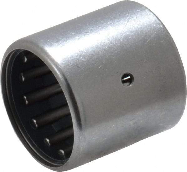 IKO - 9/16" Bore Diam, 2,410 Lb. Dynamic Capacity, 9/16 x 3/4 x 3/4", Caged, Open End, Shell Needle Roller Bearing - 3/4" Outside Diam, 3/4" Wide - All Tool & Supply