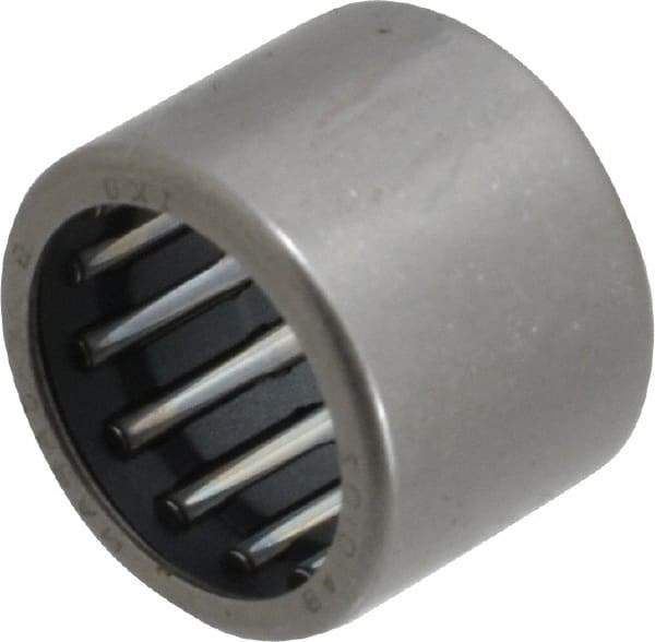 IKO - 5/8" Bore Diam, 2,330 Lb. Dynamic Capacity, 5/8 x 13/16 x 5/8", Caged, Open End, Shell Needle Roller Bearing - 13/16" Outside Diam, 5/8" Wide - All Tool & Supply