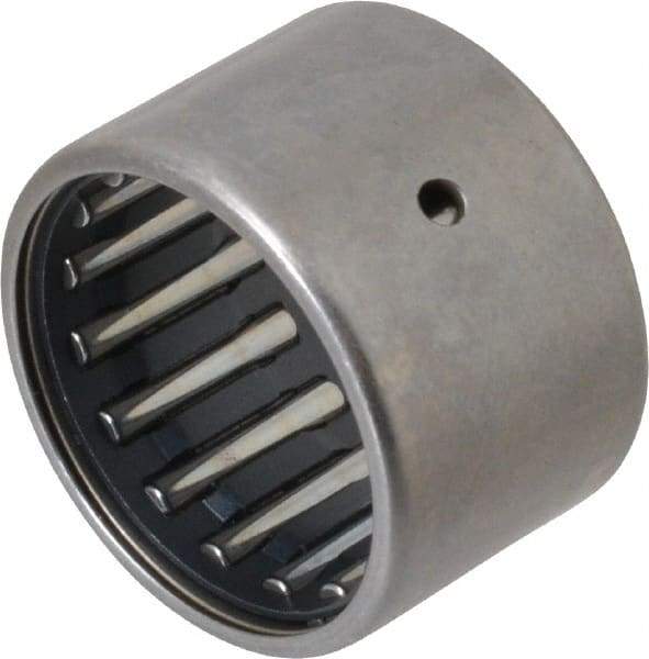 IKO - 7/8" Bore Diam, 3,800 Lb. Dynamic Capacity, 7/8 x 1-1/8 x 3/4", Caged, Open End, Shell Needle Roller Bearing - 1-1/8" Outside Diam, 3/4" Wide - All Tool & Supply