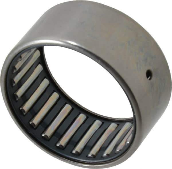 IKO - 1-3/4" Bore Diam, 9,300 Lb. Dynamic Capacity, 1-3/4 x 2-1/8 x 1", Caged, Open End, Shell Needle Roller Bearing - 2-1/8" Outside Diam, 1" Wide - All Tool & Supply