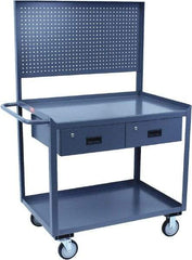 Jamco - 1,200 Lb Capacity, 30" Wide x 36" Long x 58" High Tool Cart - 2 Shelf, Steel, Hard Rubber Casters - All Tool & Supply