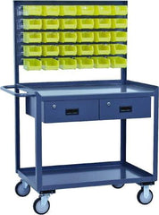 Jamco - 1,200 Lb Capacity, 24" Wide x 36" Long x 58" High Tool Cart - 2 Shelf, Steel, Hard Rubber Casters - All Tool & Supply