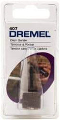 Dremel - 1/2" Wide x 1/2" Diam, Spiral Band Drum - 1/8" Shank Diam, 15,000 RPM - All Tool & Supply