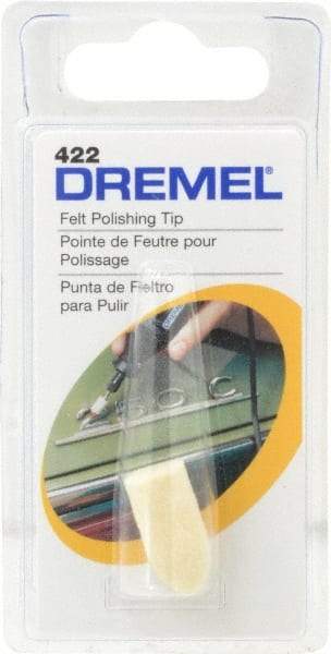 Dremel - 3/8" Diam Cone Shaped Goblet Buff - Cotton Muslin Polishing Tip - All Tool & Supply