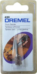 Dremel - 1/2" Wide x 1/4" Diam, Spiral Band Drum - 1/8" Shank Diam, 15,000 RPM - All Tool & Supply