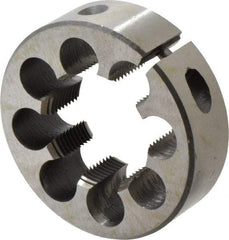 Interstate - 1-1/16 - 20 UNS Thread, 2" Outside Diam High Speed Steel Round Die - Right Hand Thread, Adjustable - Exact Industrial Supply