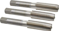 Interstate - M14x1.50 Metric Fine, 4 Flute, Bottoming, Plug & Taper, Bright Finish, High Speed Steel Tap Set - Right Hand Cut, 3-19/32" OAL, 1-21/32" Thread Length - All Tool & Supply