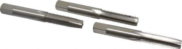 Interstate - M9x1.25 Metric Coarse, 4 Flute, Bottoming, Plug & Taper, Bright Finish, High Speed Steel Tap Set - Right Hand Cut, 2-15/16" OAL, 1-1/4" Thread Length - All Tool & Supply