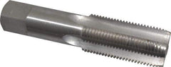 Interstate - M39x3.00 Metric Fine 4 Flute Bright Finish High Speed Steel Straight Flute Standard Hand Tap - Plug, Right Hand Thread, 6-1/16" OAL, 3" Thread Length, D6 Limit, Oversize - Exact Industrial Supply