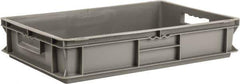 SSI Schaefer - 0.82 Cu Ft, 55 Lb Load Capacity Gray Polypropylene Tote Container - Stacking, 23.7" Long x 15.8" Wide x 4.8" High - All Tool & Supply