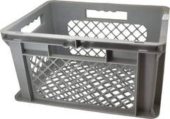 SSI Schaefer - 0.7 Cu Ft, 33 Lb Load Capacity Gray Polypropylene Tote Container - Stacking, 15.8" Long x 11.9" Wide x 8.7" High - All Tool & Supply