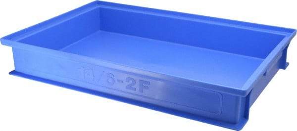 SSI Schaefer - 0.28 Cu Ft, 22 Lb Load Capacity Blue Polyethylene & Conductive PP Tote Container - Stacking, 18.4" Long x 12-1/2" Wide x 2.9" High - All Tool & Supply