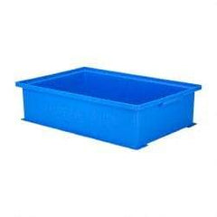 SSI Schaefer - 0.42 Cu Ft, 22 Lb Load Capacity Blue Polyethylene & Conductive PP Tote Container - Stacking, 18.4" Long x 12-1/2" Wide x 4.6" High - All Tool & Supply