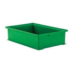 SSI Schaefer - 0.42 Cu Ft, 22 Lb Load Capacity Green Polyethylene & Conductive PP Tote Container - Stacking, 18.4" Long x 12-1/2" Wide x 4.6" High - All Tool & Supply