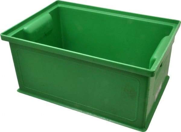 SSI Schaefer - 0.25 Cu Ft, 22 Lb Load Capacity Green Polyethylene & Conductive PP Tote Container - Stacking, 12.3" Long x 8.3" Wide x 5.8" High - All Tool & Supply