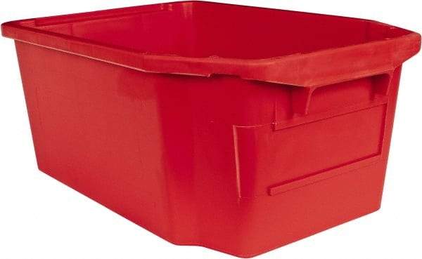 SSI Schaefer - 1.59 Cu Ft, 44 Lb Load Capacity Red Polypropylene Tote Container - Stacking, Nesting, 23.7" Long x 15.8" Wide x 9.9" High - All Tool & Supply