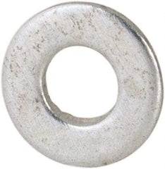 Value Collection - M2 Screw, Grade 8 Steel Standard Flat Washer - 2.2mm ID x 5mm OD, 0.3mm Thick, Zinc-Plated Finish - All Tool & Supply