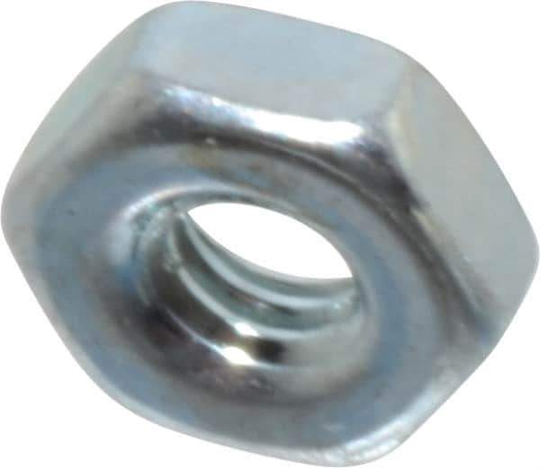 Value Collection - M2x4.00 Steel Right Hand Hex Nut - 4mm Across Flats, 1.6mm High, Zinc-Plated Finish - All Tool & Supply