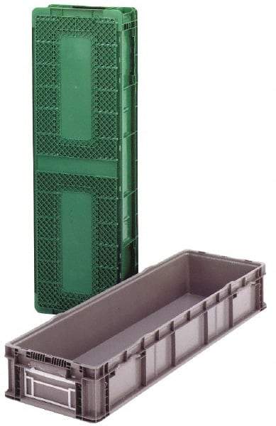 Orbis - 40 Lb Load Capacity Green Polyethylene Tote Container - Stacking, 48" Long x 15" Wide x 10.8" High - All Tool & Supply