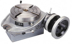 Phase II - 6" Table Diam, Horizontal Rotary Machining Table - 2MT Center Taper, 0.39" T-Slot Width - All Tool & Supply