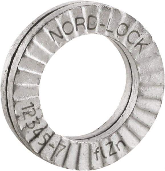 Nord-Lock - 1/2", Zinc Flake, Steel Wedge Lock Washer - Grade 2, 0.522 to 0.538" ID - All Tool & Supply