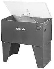 Graymills - Free Standing Solvent-Based Parts Washer - 40 Gal Max Operating Capacity, Steel Tank, 38" (Lid Close)/60" (Lid Open) High x 42" Long x 22" Wide, 115 Input Volts - All Tool & Supply