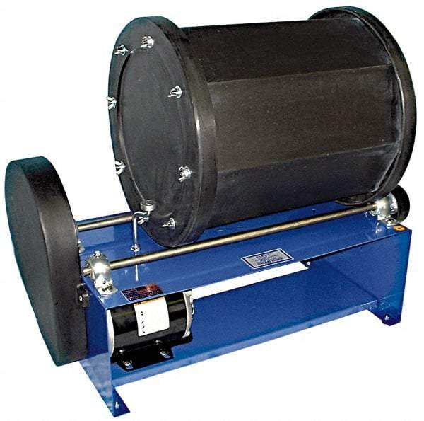 Made in USA - 8.5 Gal Capacity Rotary Tumbler - 1/3 hp Motor, 28" Long x 24" High x 13" Deep - All Tool & Supply