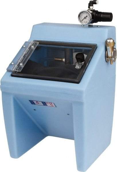 Made in USA - 110V 2 Hand Sandblaster - Pressure Feed, 25" CFM at 100 PSI - All Tool & Supply