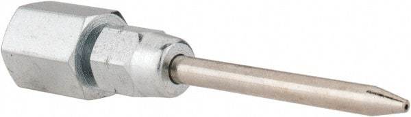 PRO-LUBE - 1/8 Thread, Grease Gun Needle Nozzle - 19/32" Needle Length x 4.75mm Needle Diam, NPT Thread - All Tool & Supply