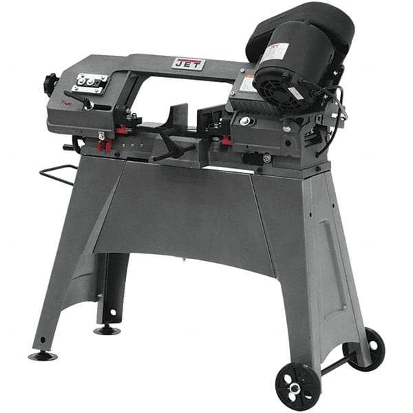 Jet - 5 x 6" Manual Combo Horizontal & Vertical Bandsaw - 1 Phase, 45° Vise Angle of Rotation, 0.5 hp, 115/230 Volts, Step Pulley Drive - All Tool & Supply