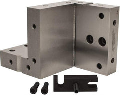 Suburban Tool - 4" Wide x 6" Deep x 4" High Steel Precision-Ground Angle Plate - Compound Plate, Machined Holes on Surface, Open End, 1" Thick, Single Plate - All Tool & Supply