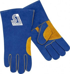 Steiner - Size L Unlined Cowhide Welding Glove - 13" OAL, Gauntlet Cuff, For General Welding - All Tool & Supply