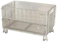 Nashville Wire - 32" Long x 20" Wide x 16" High Steel Basket-Style Bulk Folding Wire Mesh Container - 1,000 Lb. Load Capacity - All Tool & Supply