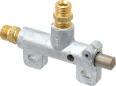 Heinrich - 1/4" NPS Three Way Air Valve - 1/4" NPT Inlet, 0.25" NPT Outlet, Plunger Button/Spring Acuator - All Tool & Supply