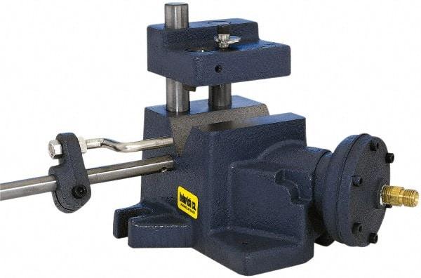 Heinrich - 1/8 to 3/4" Vee Capacity, Air Cross Hole Jig - 7-1/2" Long x 6-1/16" Wide x 5-1/4" High, 5/16 & 1/2" ID of Furnished Liners - All Tool & Supply