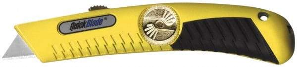 PHC - Retractable Utility Knife - Yellow Metal Handle, 1 Blade Included - All Tool & Supply