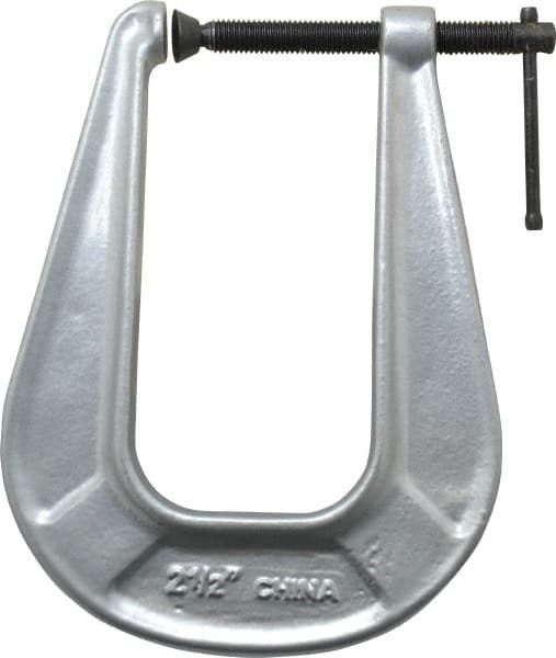 Gibraltar - Light-Duty 2-1/2" Max Opening, 6-1/4" Throat Depth, Cast Iron Standard C-Clamp - All Tool & Supply