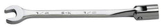 SK - 7/16" 12 Point Flexhead Combination Wrench - 7" OAL, Steel, Chrome Finish - All Tool & Supply