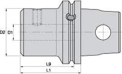 Kennametal - KM63XMZ Modular Connection 1-1/4" Hole End Mill Holder/Adapter - 2-1/2" Nose Diam, 85mm Projection, Through-Spindle Coolant - Exact Industrial Supply