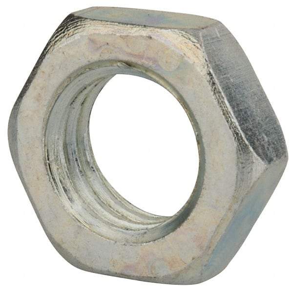 Value Collection - M18x2.50 Steel Right Hand Hex Jam Nut - 27mm Across Flats, 9mm High, Zinc-Plated Finish - All Tool & Supply