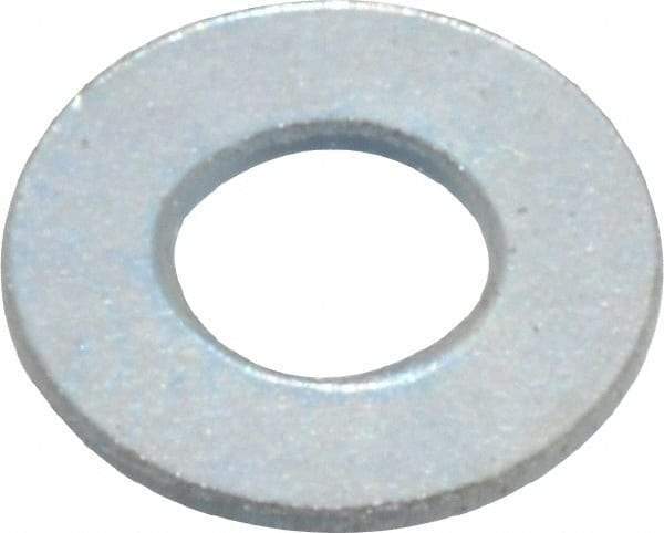 Value Collection - M2.5 Screw, Grade 8 Steel Standard Flat Washer - 2.7mm ID x 6mm OD, 0.5mm Thick, Zinc-Plated Finish - All Tool & Supply