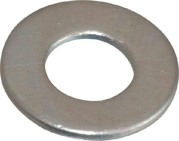 Value Collection - M3.5 Screw, Grade 8 Steel Standard Flat Washer - 3.7mm ID x 8mm OD, 0.5mm Thick, Zinc-Plated Finish - All Tool & Supply