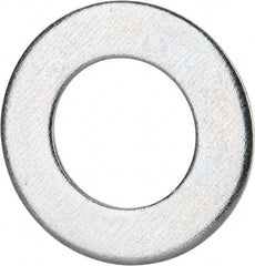 Value Collection - M36 Screw, Grade 8 Steel Standard Flat Washer - 37mm ID x 66mm OD, 5mm Thick, Zinc-Plated Finish - All Tool & Supply