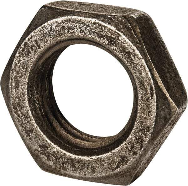 Value Collection - M30x3.50 Steel Right Hand Hex Jam Nut - 46mm Across Flats, 15mm High, Uncoated - All Tool & Supply